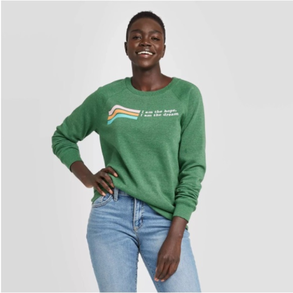Fifth Sun "I Am The Hope/I Am The Dream" Fleece Cozy Sweatshirt, sz Small